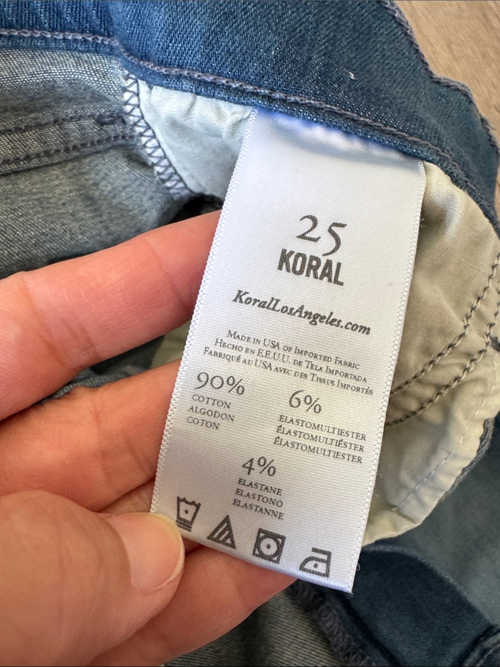 Koral Y2K Low Rise Bootcut Flare Jeans 25 Stretch Denim Minimalist Coquette NWT - Picture 6 of 9